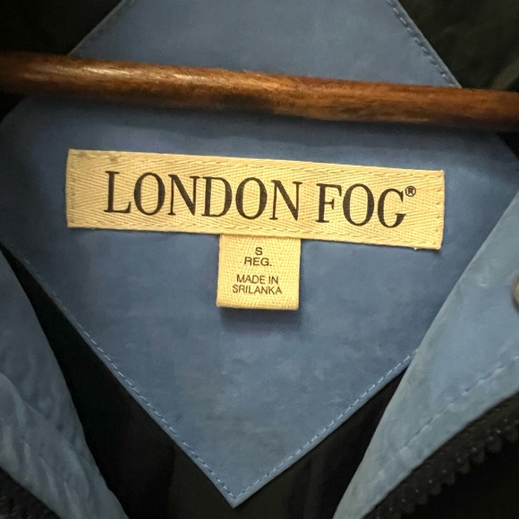 London Fog Black Bomber Jacket with Blue Accents - Picture 6 of 9